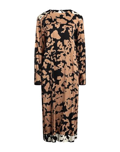 Shop Liviana Conti Woman Midi Dress Camel Size 6 Viscose, Elastane In Beige