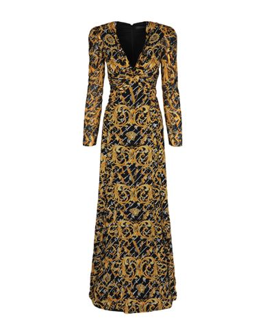 Shop Versace Baroque Print Evening Gown Woman Maxi Dress Multicolored Size 6 Silk In Fantasy