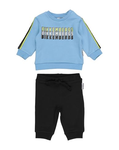 BIKKEMBERGS BIKKEMBERGS NEWBORN BOY BABY SET LIGHT BLUE SIZE 0 COTTON, ELASTANE 