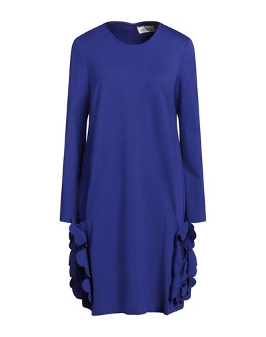 Shop Meimeij Woman Mini Dress Bright Blue Size 8 Viscose, Polyamide, Elastane, Acetate
