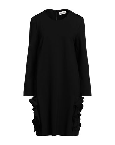 Meimeij Woman Mini Dress Black Size 6 Viscose, Polyamide, Elastane, Acetate