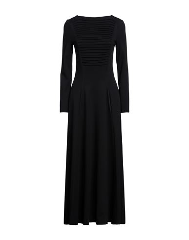 Emporio Armani Woman Maxi Dress Black Size 12 Viscose, Polyamide, Elastane In Brown
