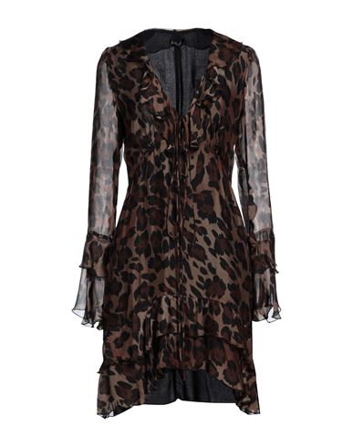 Liu •jo Woman Mini Dress Cocoa Size 8 Silk, Viscose In Black