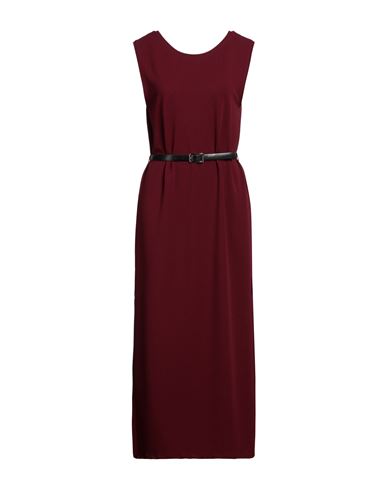 Vicolo Woman Maxi Dress Burgundy Size M Polyester, Elastane In Black
