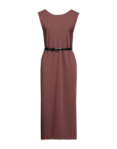 Vicolo Woman Maxi Dress Light Brown Size M Polyester, Elastane