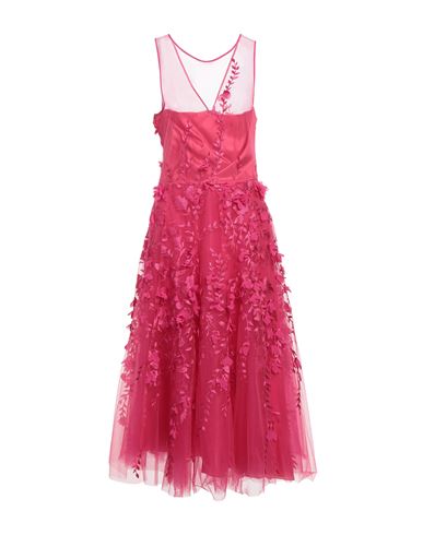 Maison Common Woman Midi Dress Fuchsia Size 10 Polyester In Pink