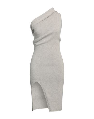 Rick Owens Woman Midi Dress Light Grey Size M Cashmere, Wool In Gray