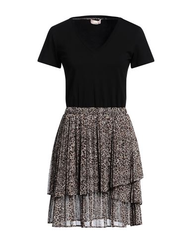 Liu •jo Woman Mini Dress Black Size 10 Polyester In Burgundy