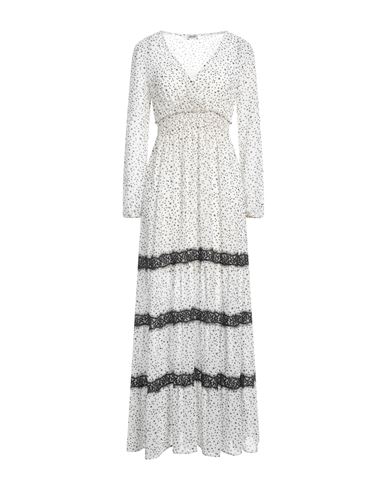 Liu •jo Woman Maxi Dress White Size 6 Polyester, Polyamide