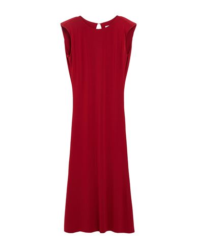 PATRIZIA PEPE PATRIZIA PEPE WOMAN MAXI DRESS BURGUNDY SIZE 2 ACETATE, POLYAMIDE, ELASTANE 