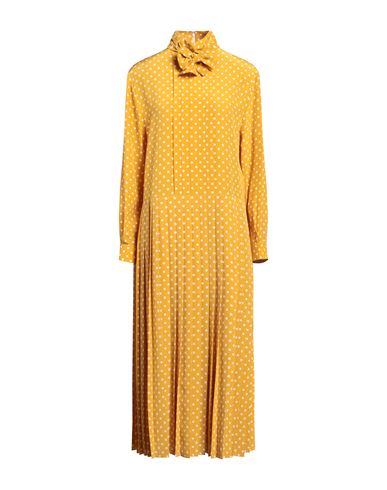 Celine Woman Maxi Dress Yellow Size 8 Silk