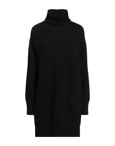 Ermanno Firenze Woman Mini Dress Black Size 8 Virgin Wool, Polyamide, Cotton, Viscose