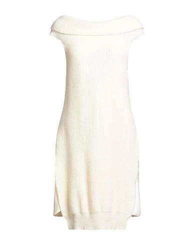 Semicouture Woman Mini Dress Ivory Size M Wool, Polyamide