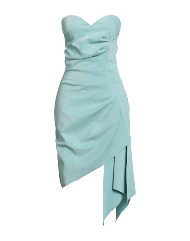 Chiara Boni La Petite Robe Woman Mini Dress Turquoise Size 8 Polyamide, Viscose, Elastane, Polyester In Blue