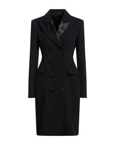 Shop Max Mara Woman Mini Dress Black Size 12 Virgin Wool, Elastane, Polyester