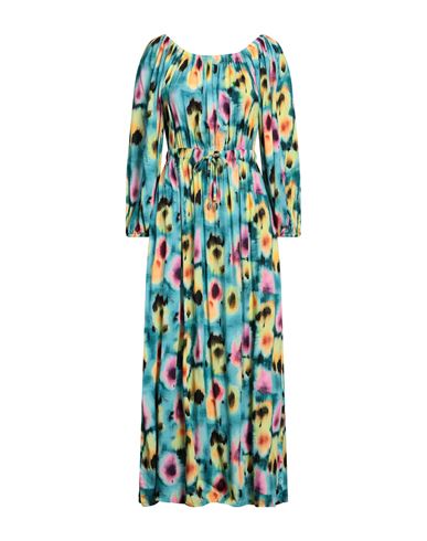 Cotazur Woman Maxi Dress Azure Size M Viscose In Multi
