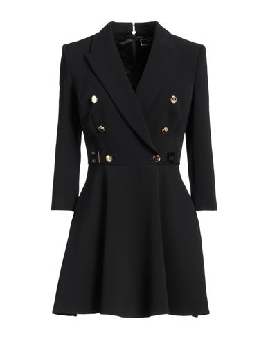 Elisabetta Franchi Woman Mini Dress Black Size 10 Polyester, Elastane In Black