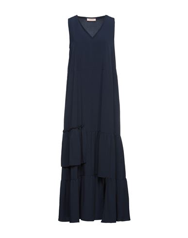 Twinset Woman Maxi Dress Midnight Blue Size 2 Polyester