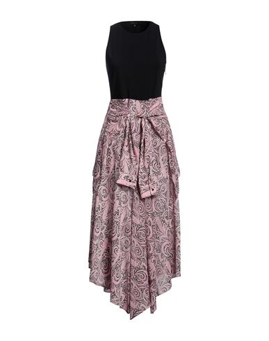 Maje Woman Midi Dress Pink Size 10 Polyester, Metallic Fiber, Cotton, Elastane In Multi