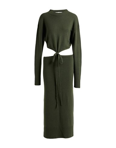 Christopher Esber Woman Maxi Dress Dark Green Size M Wool, Cashmere