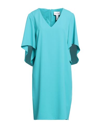 Joseph Ribkoff Woman Midi Dress Turquoise Size 10 Polyester In Blue