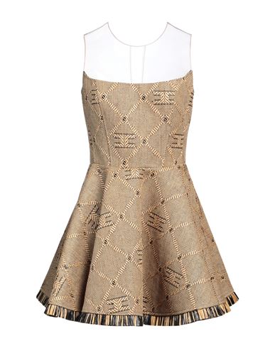 Elisabetta Franchi Woman Mini Dress Ocher Size 8 Polyamide In Yellow