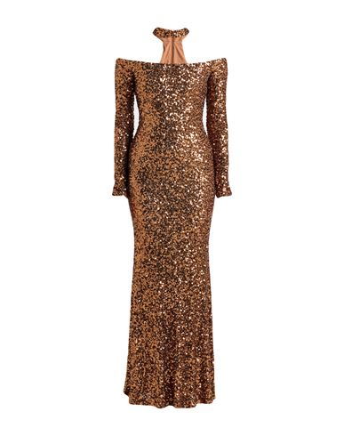 Aniye By Woman Maxi Dress Bronze Size 6 Polyester, Elastane