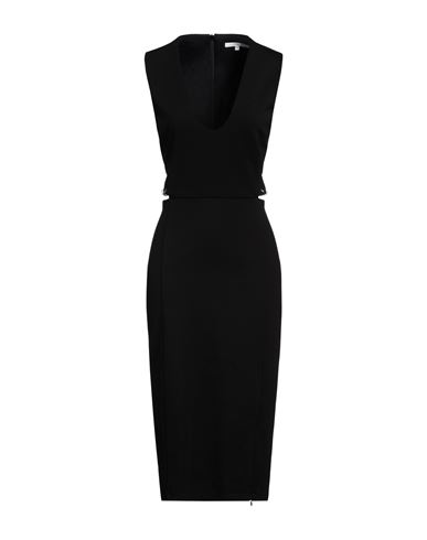 Shop Patrizia Pepe Woman Midi Dress Black Size 8 Viscose, Polyamide, Elastane