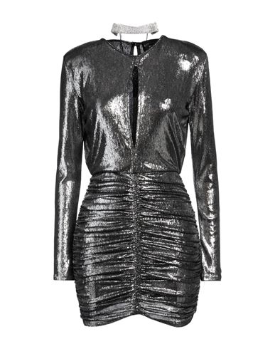 Simona Corsellini Woman Mini Dress Silver Size 6 Polyester, Elastane In Silver