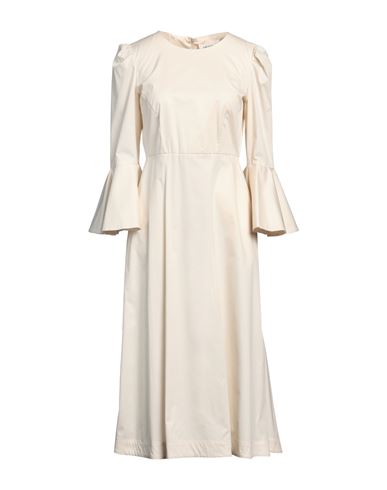 Meimeij Woman Midi Dress Cream Size 4 Cotton In Neutral