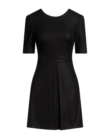 Skills & Genes Woman Mini Dress Black Size 2 Wool, Polyamide, Viscose, Polyester, Elastane