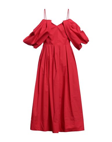 Meimeij Woman Midi Dress Red Size 10 Cotton