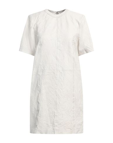 Zadig & Voltaire Woman Mini Dress Light Grey Size M Lambskin In White