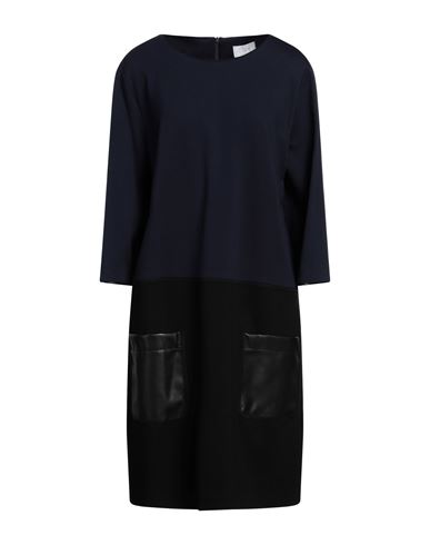 Clips More Woman Midi Dress Midnight Blue Size 12 Viscose, Polyamide, Elastane, Polyester, Polyureth In Blue