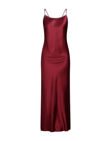 Shop Jucca Woman Maxi Dress Burgundy Size 6 Polyester In Red