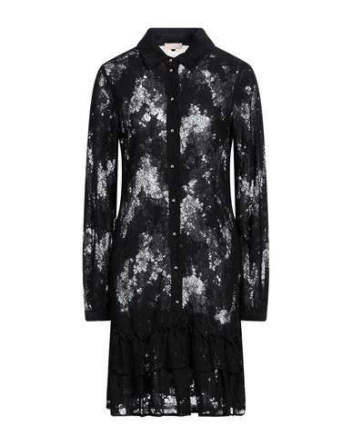 Liu •jo Woman Mini Dress Black Size 10 Cotton, Polyamide In Black