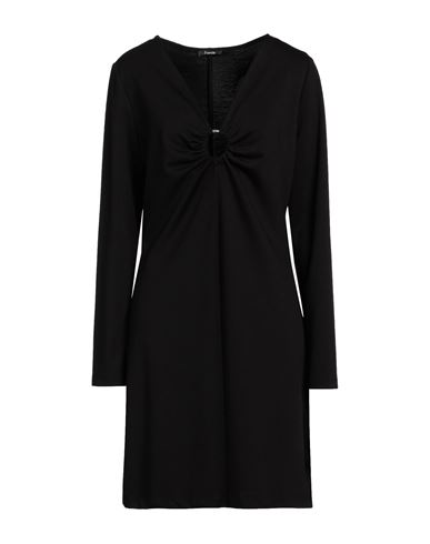 Hanita Woman Mini Dress Black Size L Viscose, Nylon, Elastane In Black