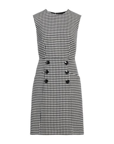 Luisa Spagnoli Woman Mini Dress Black Size 10 Virgin Wool, Acrylic, Polyester, Wool In Gray