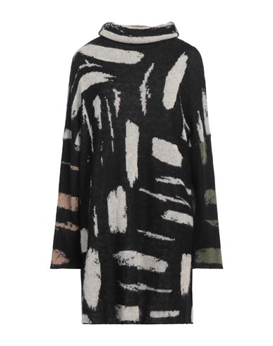Alessia Santi Woman Mini Dress Black Size 2 Alpaca Wool, Polyamide, Acrylic, Wool In Black