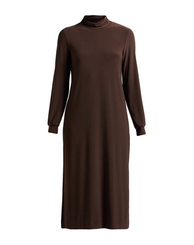 Joseph Ribkoff Woman Midi Dress Chocolate Brown Size 6 Polyester, Elastane