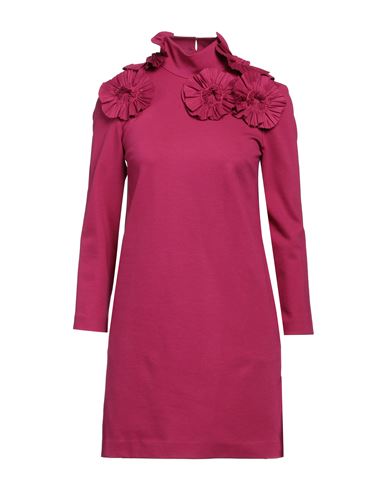 Suoli Woman Mini Dress Fuchsia Size 4 Viscose, Polyamide, Elastane In Pink