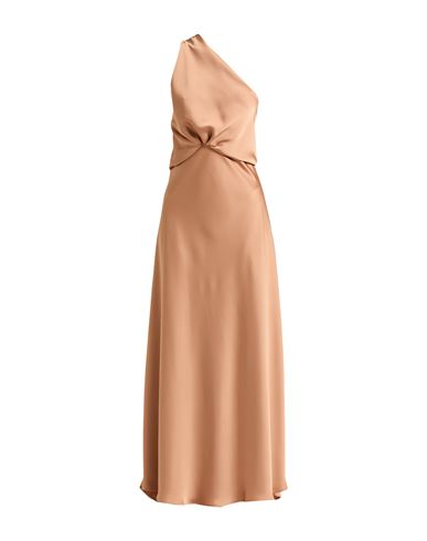 PHILOSOPHY DI LORENZO SERAFINI PHILOSOPHY DI LORENZO SERAFINI WOMAN MAXI DRESS CAMEL SIZE 8 POLYESTER 