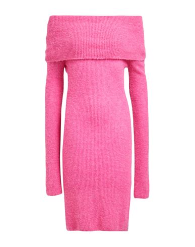Dondup Woman Mini Dress Fuchsia Size 6 Polyamide, Alpaca Wool, Wool