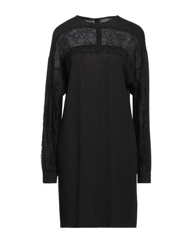 Shop Boutique Moschino Woman Mini Dress Black Size 14 Lyocell, Viscose, Wool, Polyamide