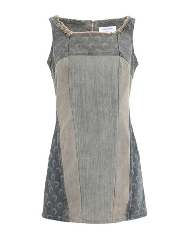 Marine Serre Printed Cotton Denim Mini Dress In Blue