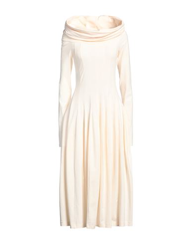 PHILOSOPHY DI LORENZO SERAFINI PHILOSOPHY DI LORENZO SERAFINI WOMAN MIDI DRESS OFF WHITE SIZE 6 COTTON, ELASTANE 