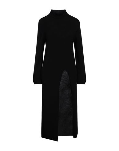 Mia Basic Woman Midi Dress Black Size S Merino Wool, Cashmere