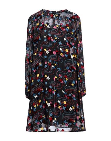BOUTIQUE MOSCHINO BOUTIQUE MOSCHINO WOMAN MINI DRESS BLACK SIZE 12 VISCOSE, SILK 