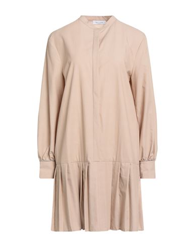 Fabiana Filippi Woman Mini Dress Beige Size 6 Virgin Wool, Cotton, Ecobrass In Pink
