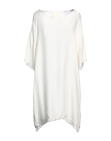 SANCTAMUERTE SANCTAMUERTE WOMAN MIDI DRESS IVORY SIZE M/L VISCOSE, SILK 